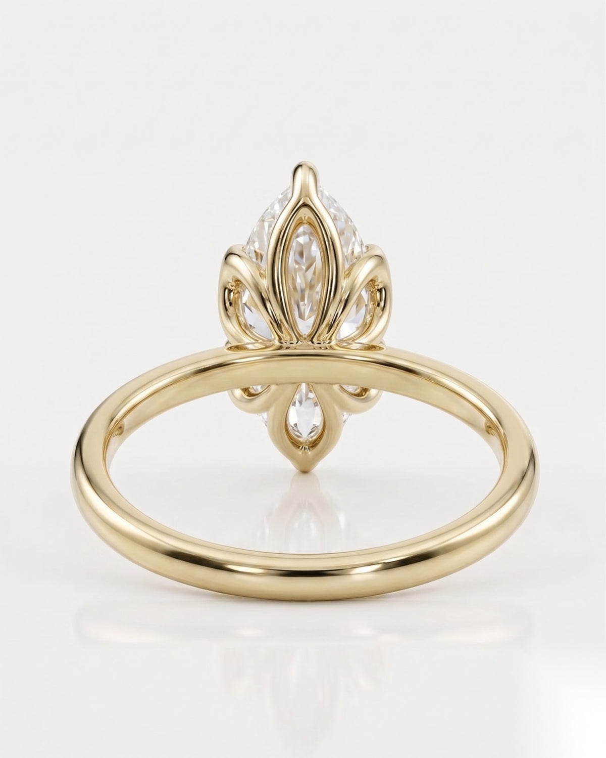 1.5 CT Marquise Solitaire Moissanite Engagement Ring