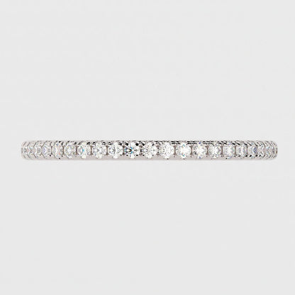 0.30 TCW Round Shaped Moissanite Wedding Band