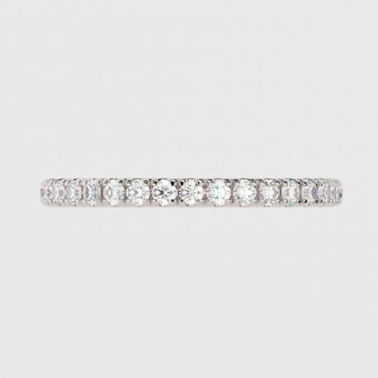 0.25 TCW Round Shaped Moissanite Wedding Band