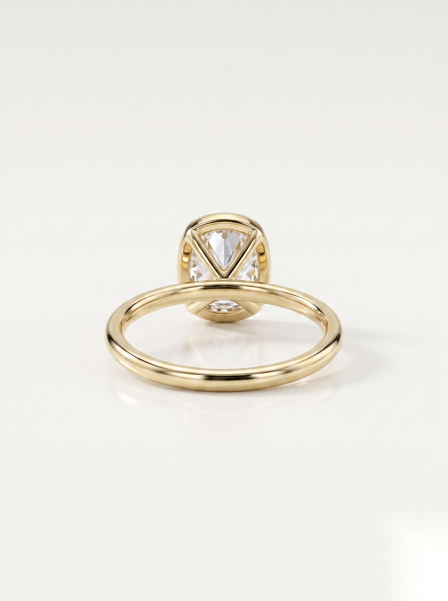 2 CT Elongated Cushion Solitaire Moissanite Engagement Ring