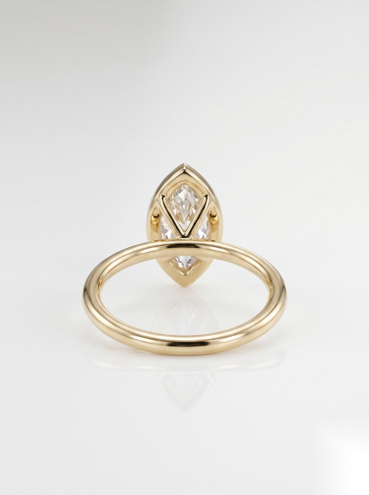 1.5 CT Marquise Solitaire Moissanite Engagement Ring