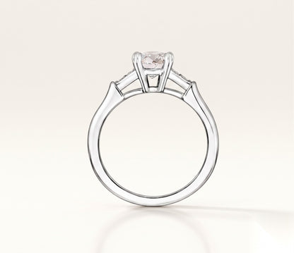 0.5 CT Round Dainty Pave Moissanite Engagement Ring