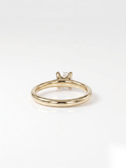 1 CT Round Solitaire Moissanite Engagement Ring