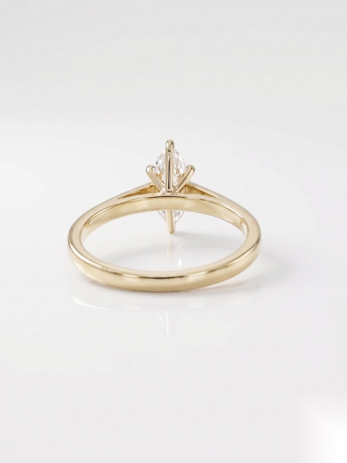 1 CT Marquise Solitaire Moissanite Engagement Ring