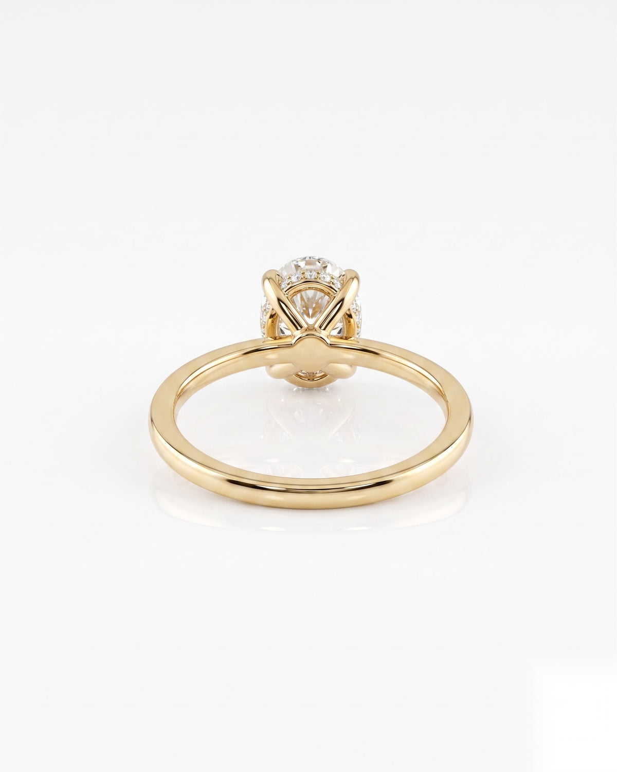 1.5 CT Oval Solitaire Moissanite Engagement Ring