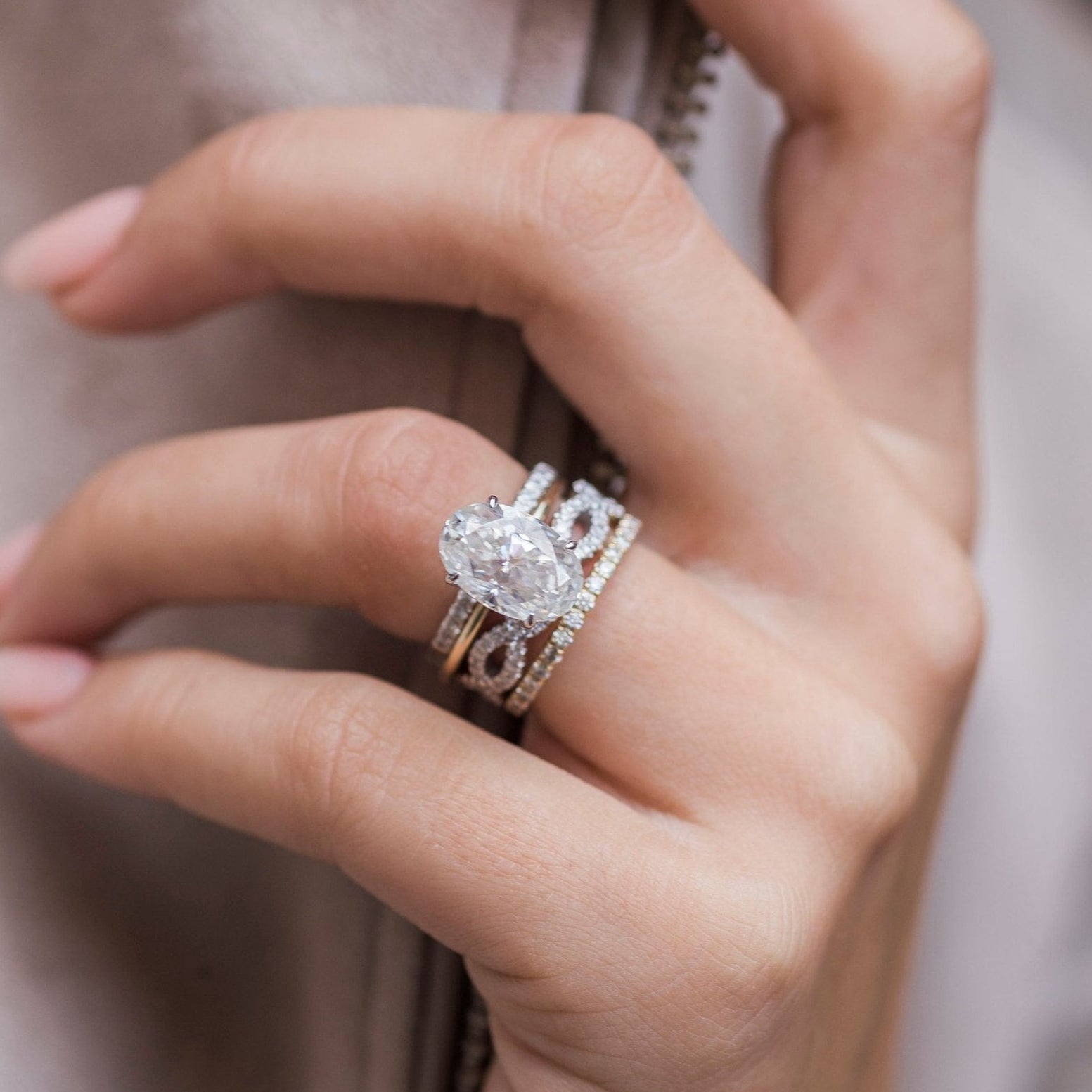 4 CT Oval Solitaire Moissanite Engagement Ring