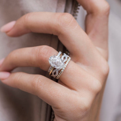 4 CT Oval Solitaire Moissanite Engagement Ring