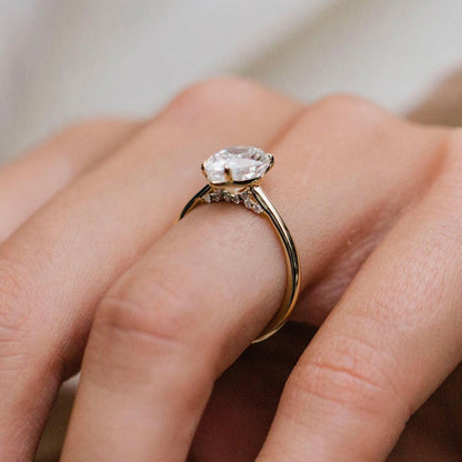 2.35 CT Pear Solitaire Moissanite Engagement Ring