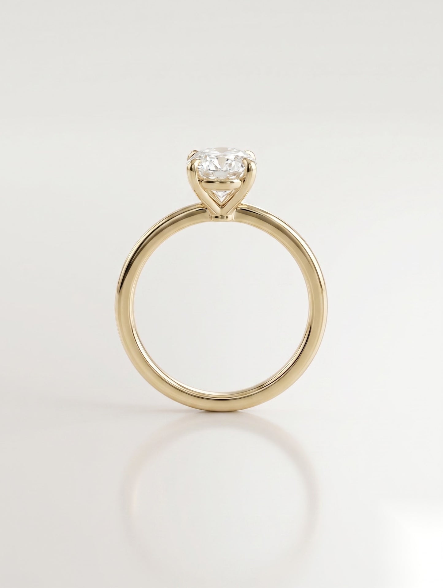 1.25 CT Oval Solitaire Moissanite Engagement Ring