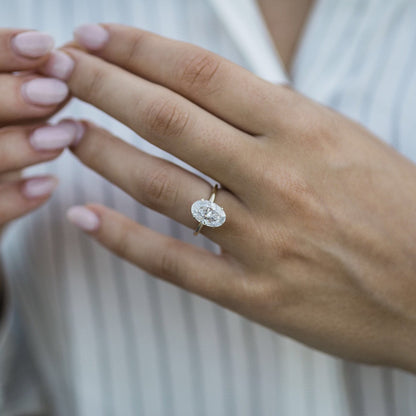 4 CT Oval Solitaire Moissanite Engagement Ring
