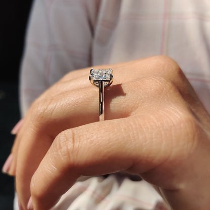 2.5 CT Princess Solitaire Moissanite Engagement Ring