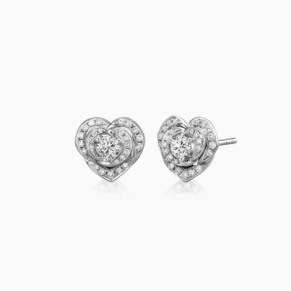 0.1 TCW Round Cut Multi Stone Stud Moissanite Earrings