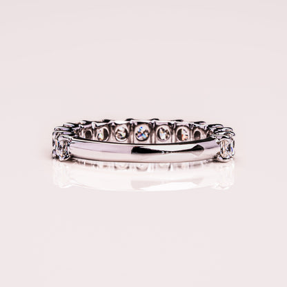 2.8 TCW Princess Half Eternity Moissanite Wedding Band