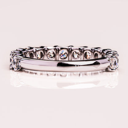 2.8 TCW Princess Half Eternity Moissanite Wedding Band