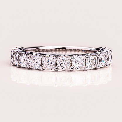 2.8 TCW Princess Half Eternity Moissanite Wedding Band