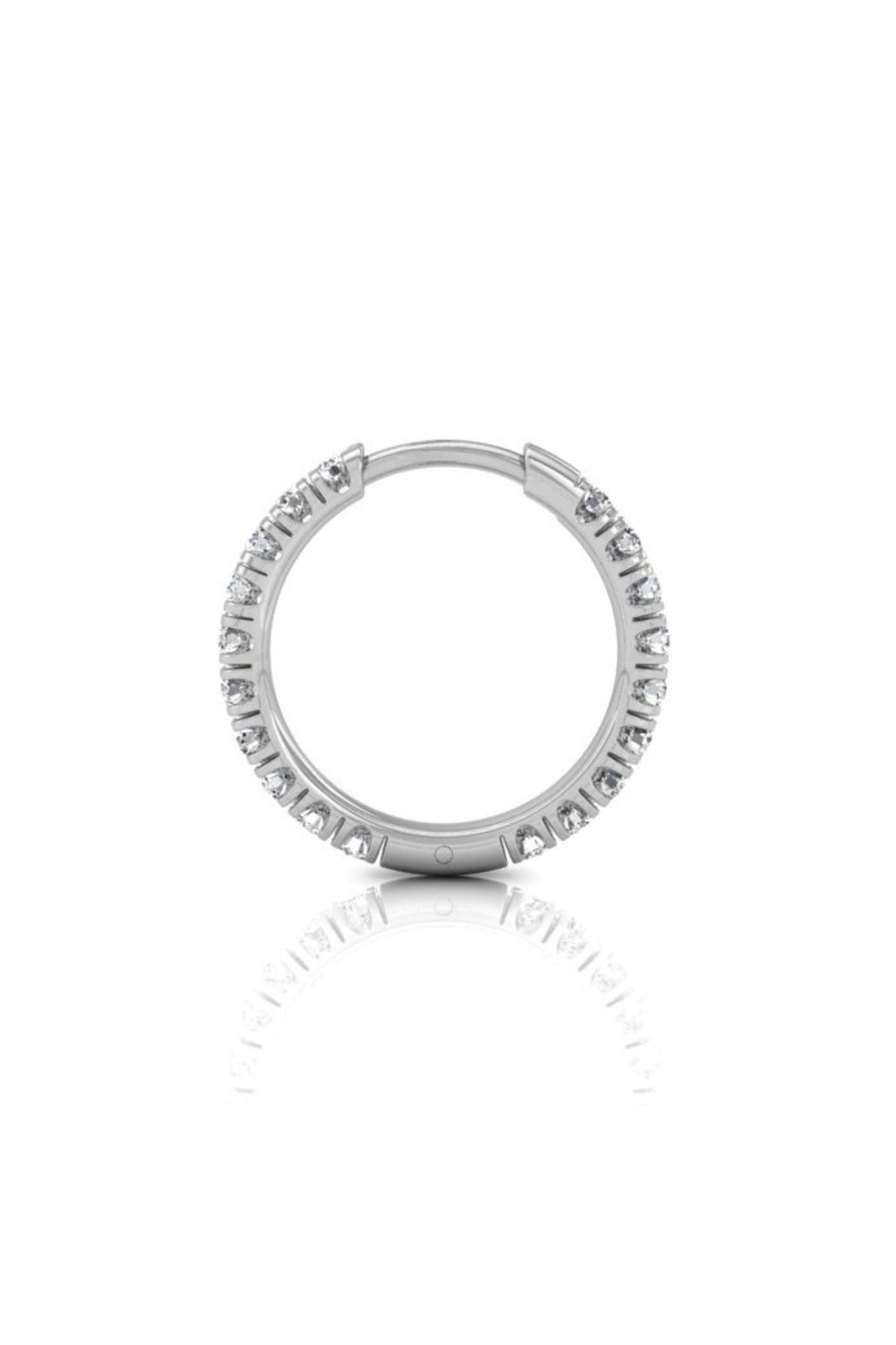 0.61 TCW Round Cut Hoop Moissanite Earrings
