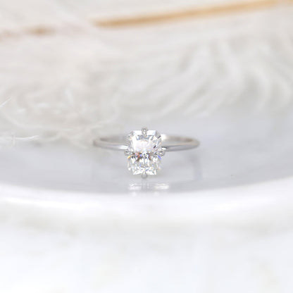 1.75 CT Radiant Solitaire Moissanite Engagement Ring