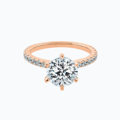 2 CT Round Halo & Pave Moissanite Engagement Ring