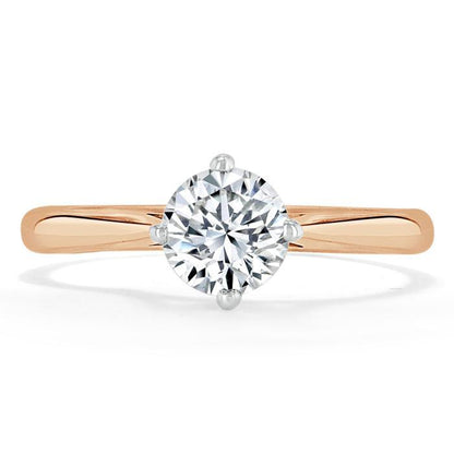 0.75 CT Round Cut Solitaire Moissanite Engagement Ring 7