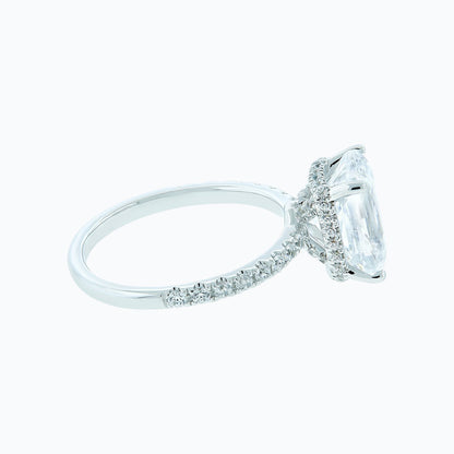 3 CT Radiant Pave Moissanite Engagement Ring