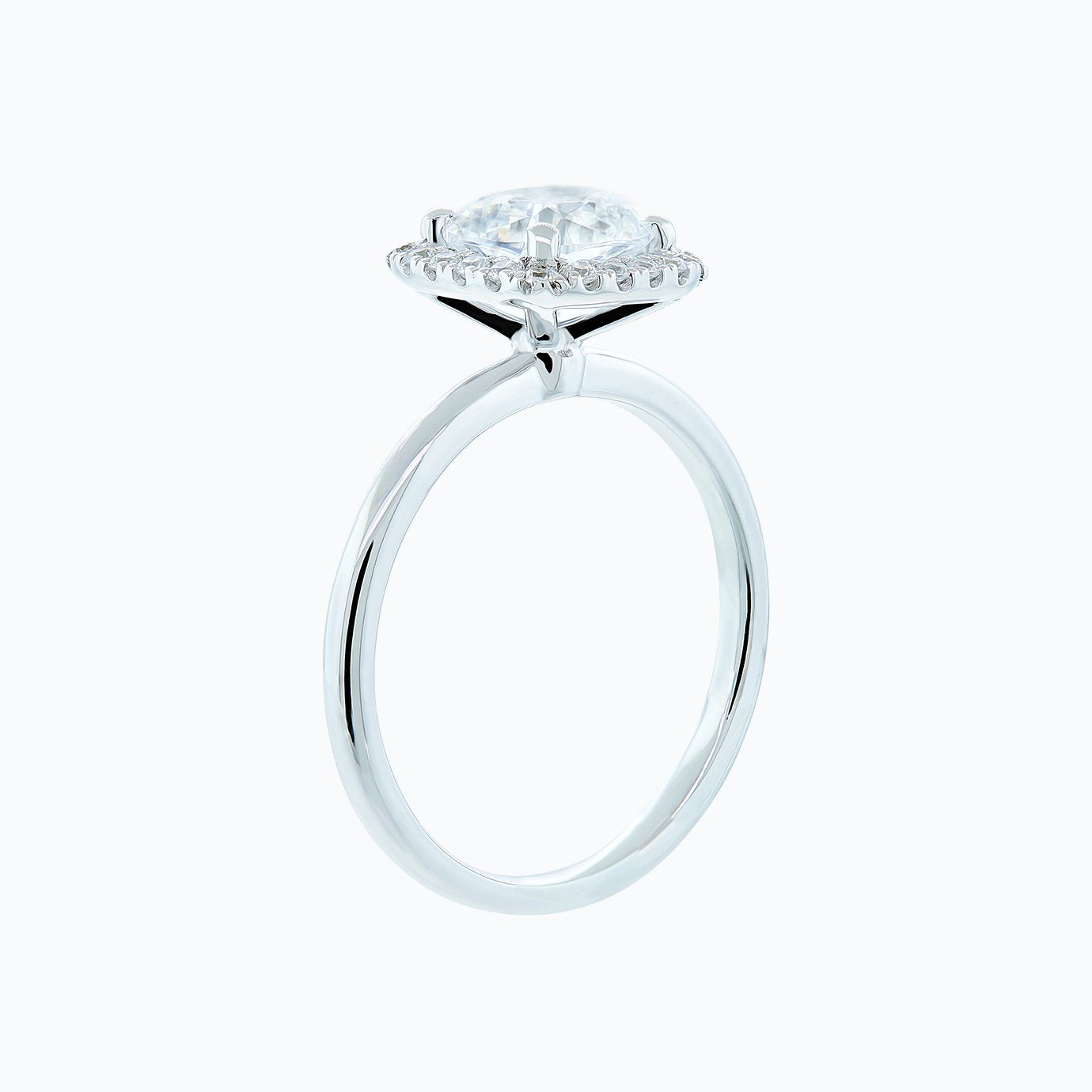 1.50 CT Cushion Halo Moissanite Engagement Ring