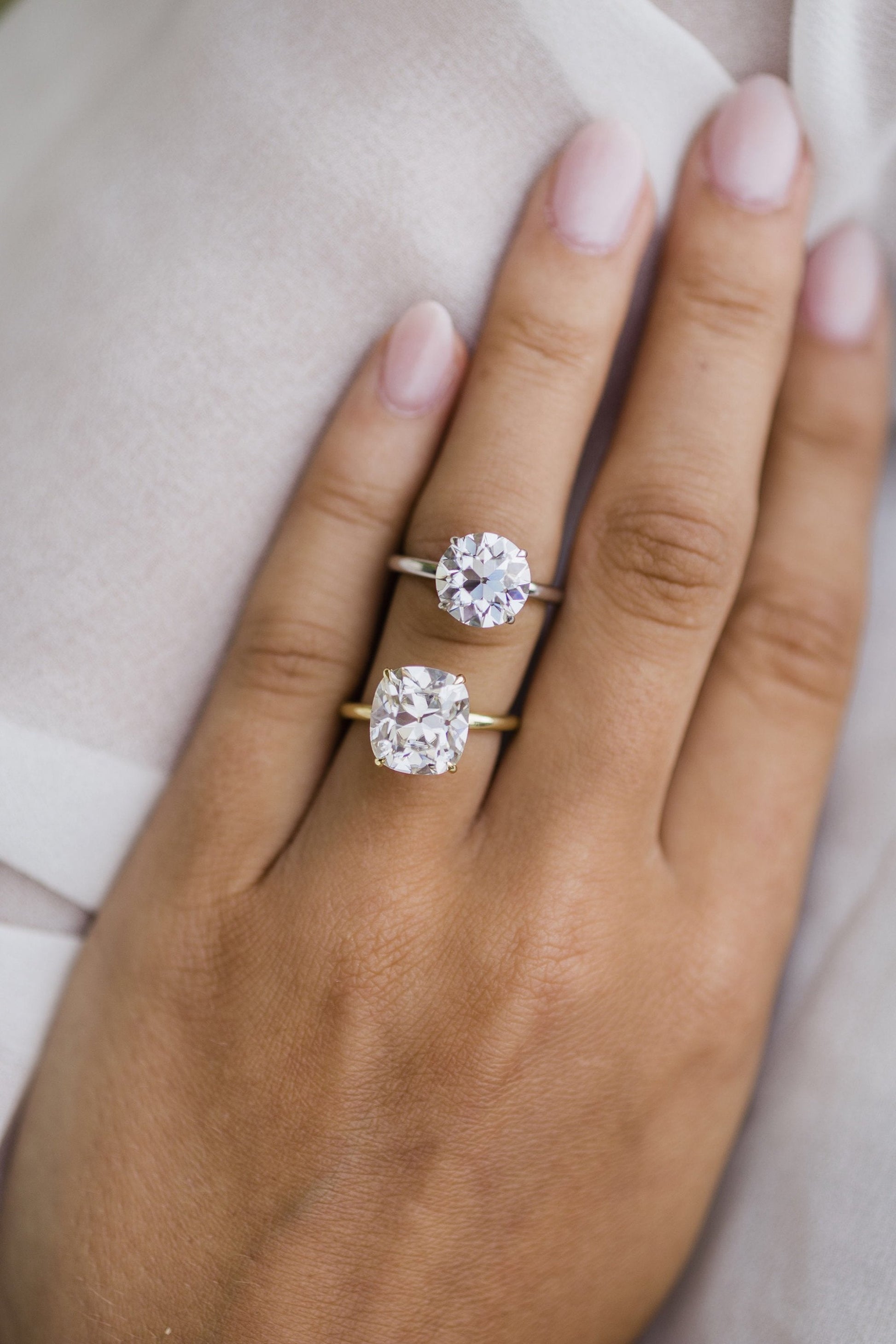 3 CT Round Solitaire Moissanite Engagement Ring