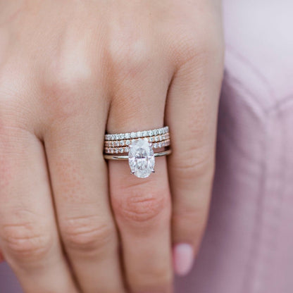 2.7 CT Oval Solitaire Moissanite Engagement Ring
