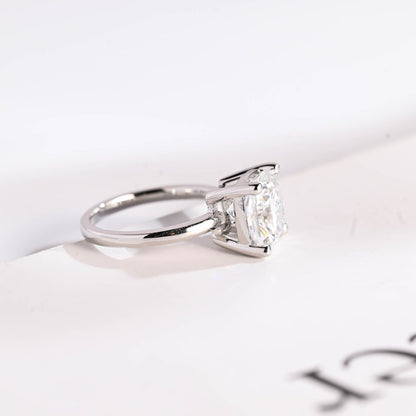 2.0 CT Cushion Solitaire Moissanite Engagement Ring