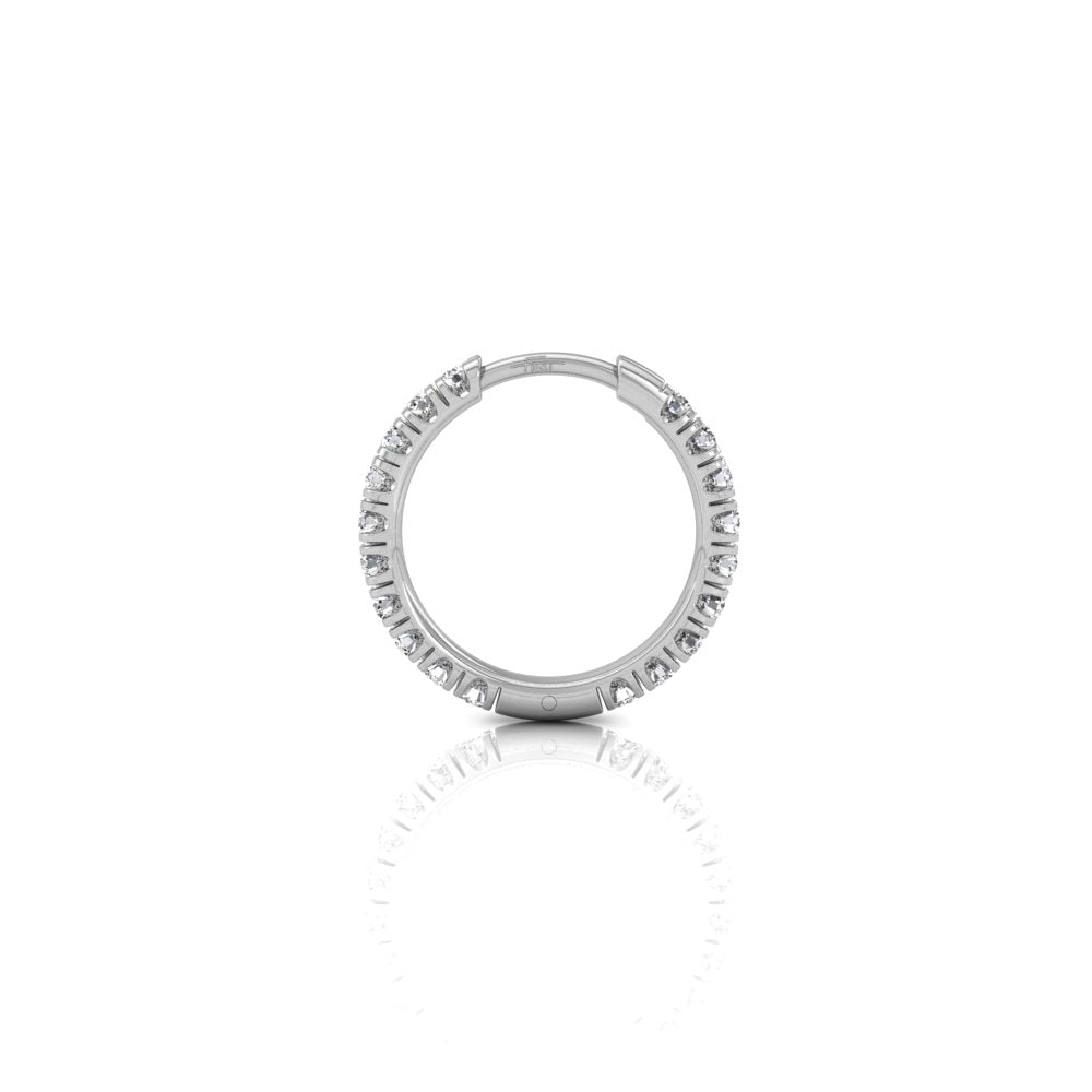 0.56 TCW Round Cut Hoop Moissanite Earrings