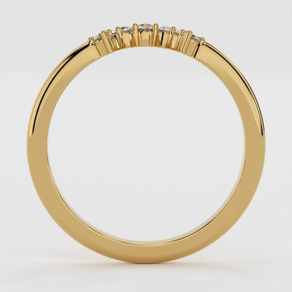 0.20 TCW Round Shaped Moissanite Wedding Band