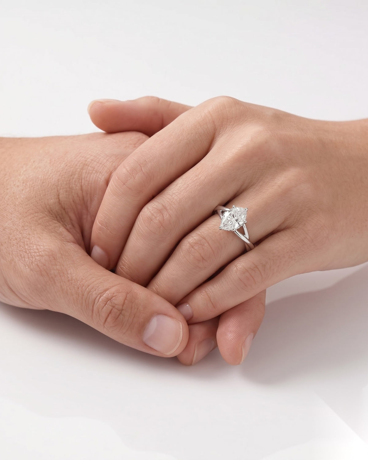 1 CT Pear Solitaire Moissanite Engagement Ring