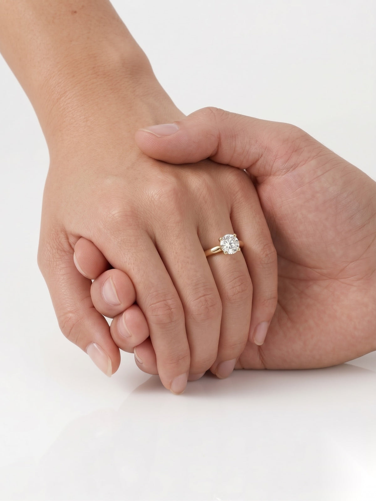 1 CT Round Solitaire Moissanite Engagement Ring