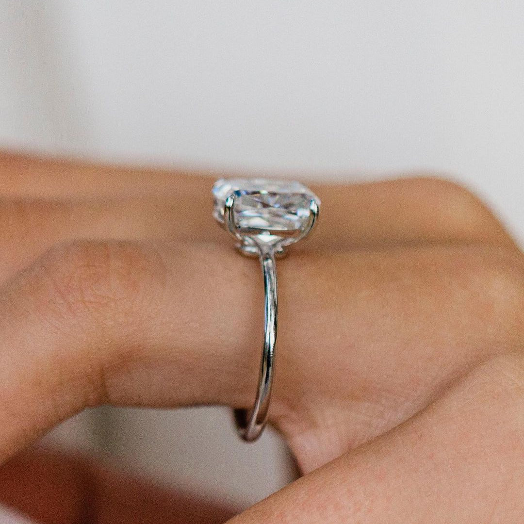 4.55 CT Cushion Solitaire Moissanite Engagement Ring