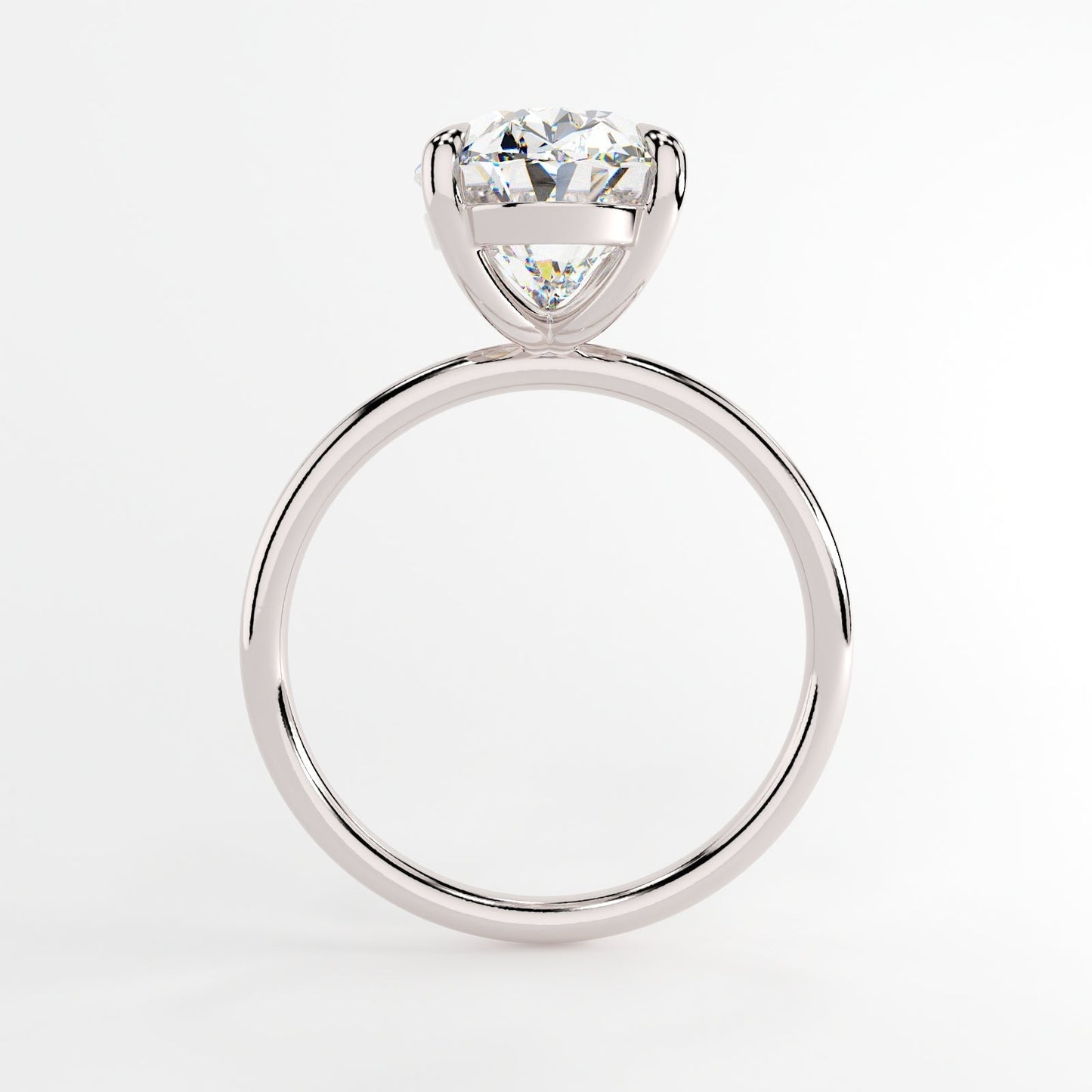 4 CT Oval Solitaire Moissanite Engagement Ring
