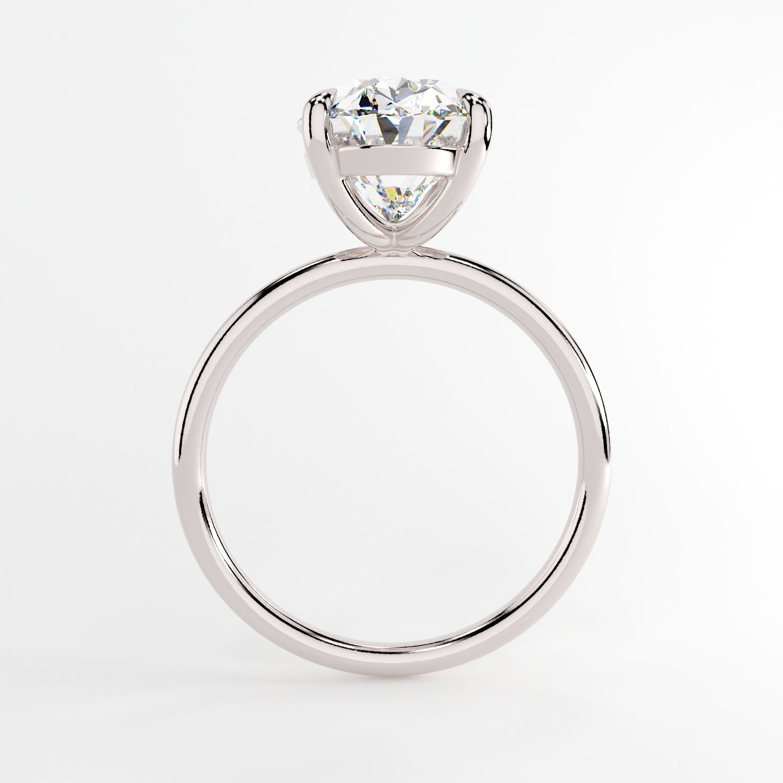 4 CT Oval Solitaire Moissanite Engagement Ring