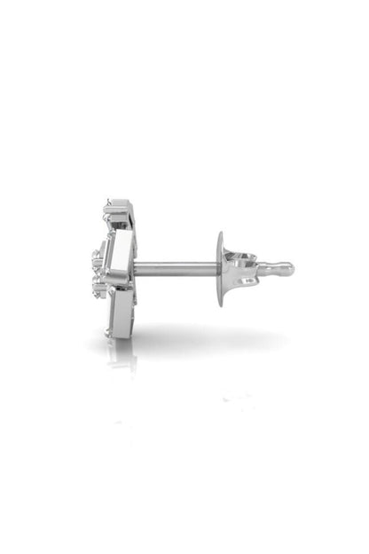 0.65 TCW Baguette Cut Stud Moissanite Earrings