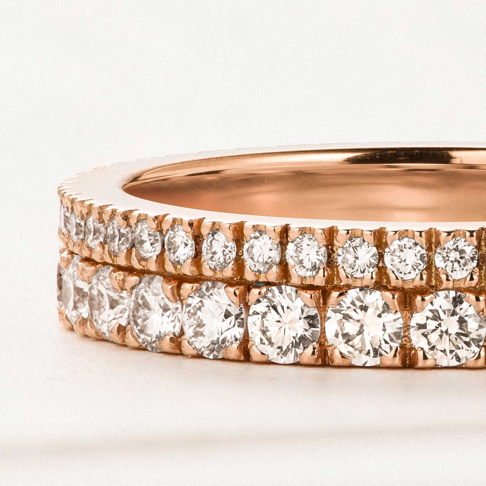 1.09 TCW Round Double & Full Eternity Moissanite Wedding Band