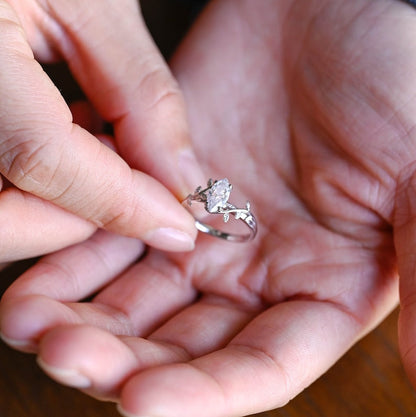 2.0 CT Marquise Solitaire Moissanite Engagement Ring