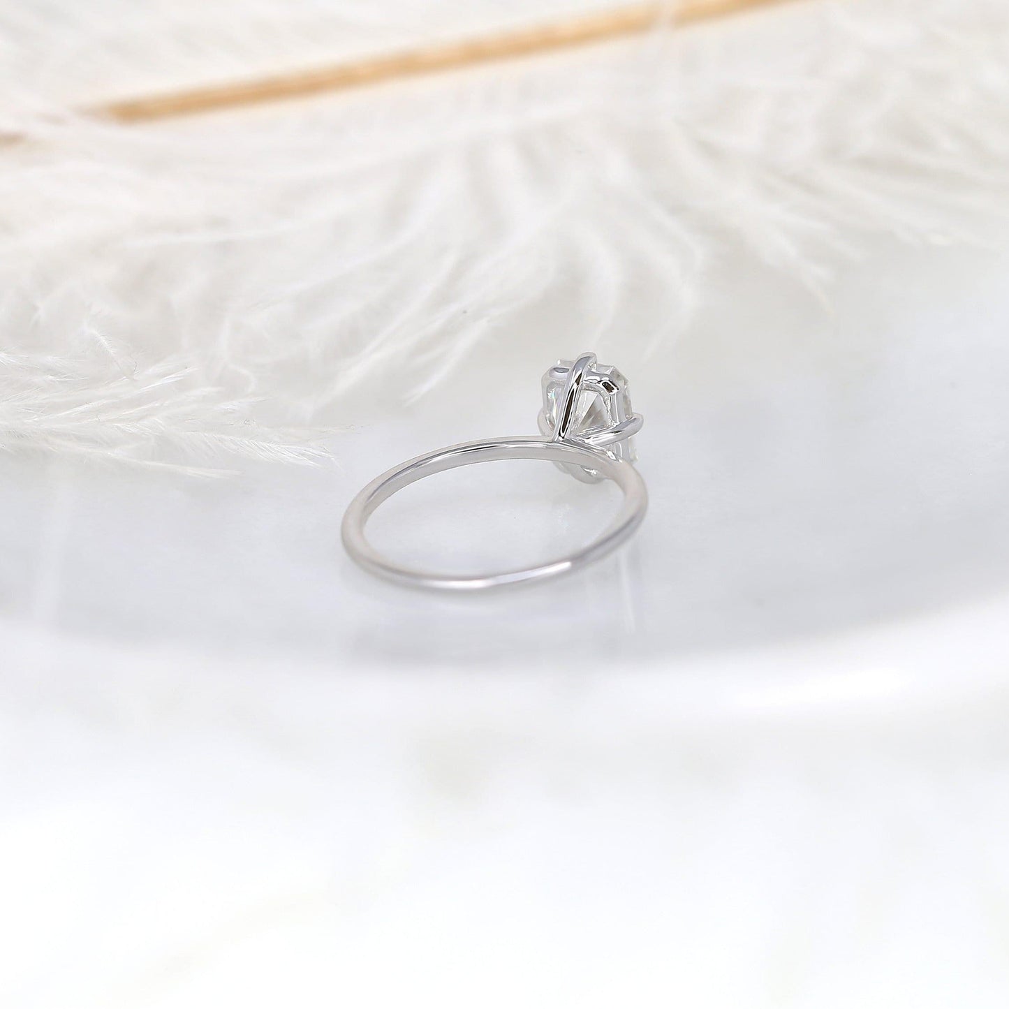 1.75 CT Radiant Solitaire Moissanite Engagement Ring