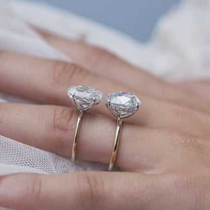 4 CT Oval Solitaire Moissanite Engagement Ring