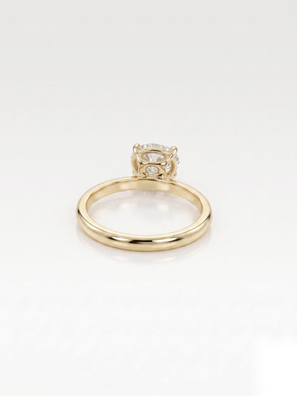 1 CT Oval Solitaire Moissanite Engagement Ring