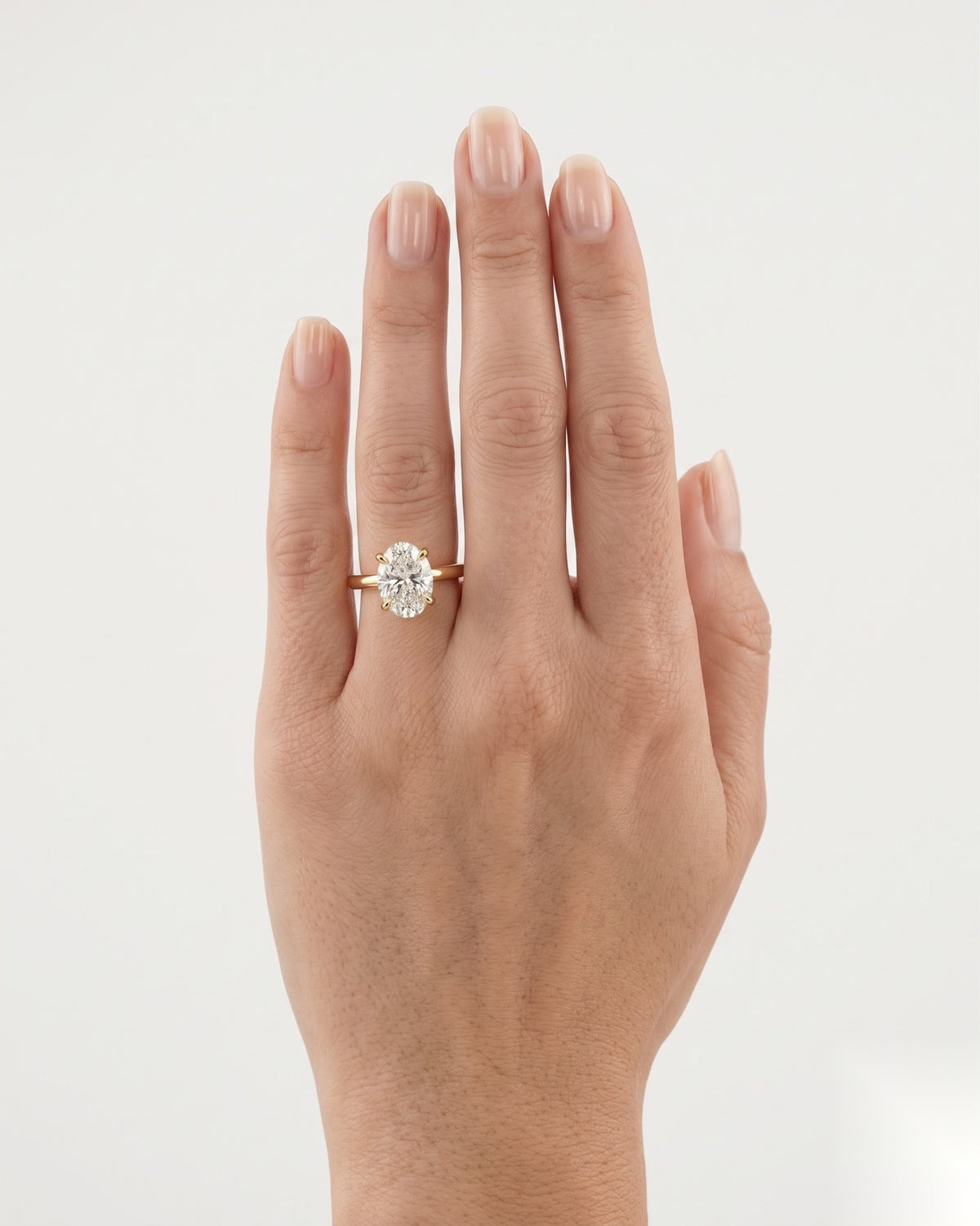 1.5 CT Oval Solitaire Moissanite Engagement Ring