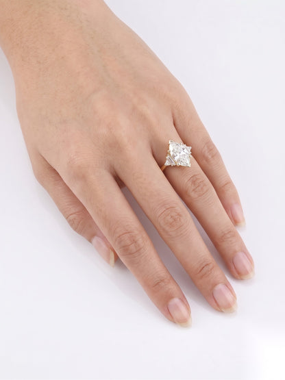 1.5 CT Marquise Five Stone Moissanite Engagement Ring