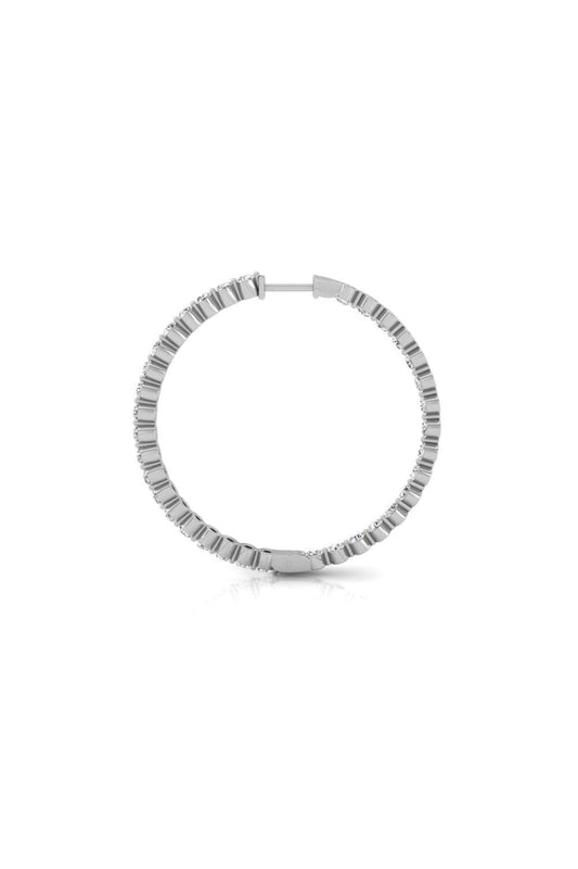 0.32 TCW Round Cut Hoops Moissanite Earrings