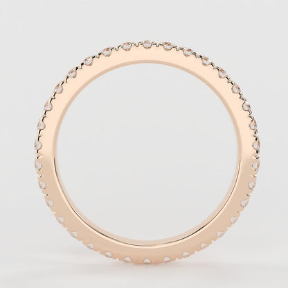 0.25 TCW Round Shaped Moissanite Wedding Band