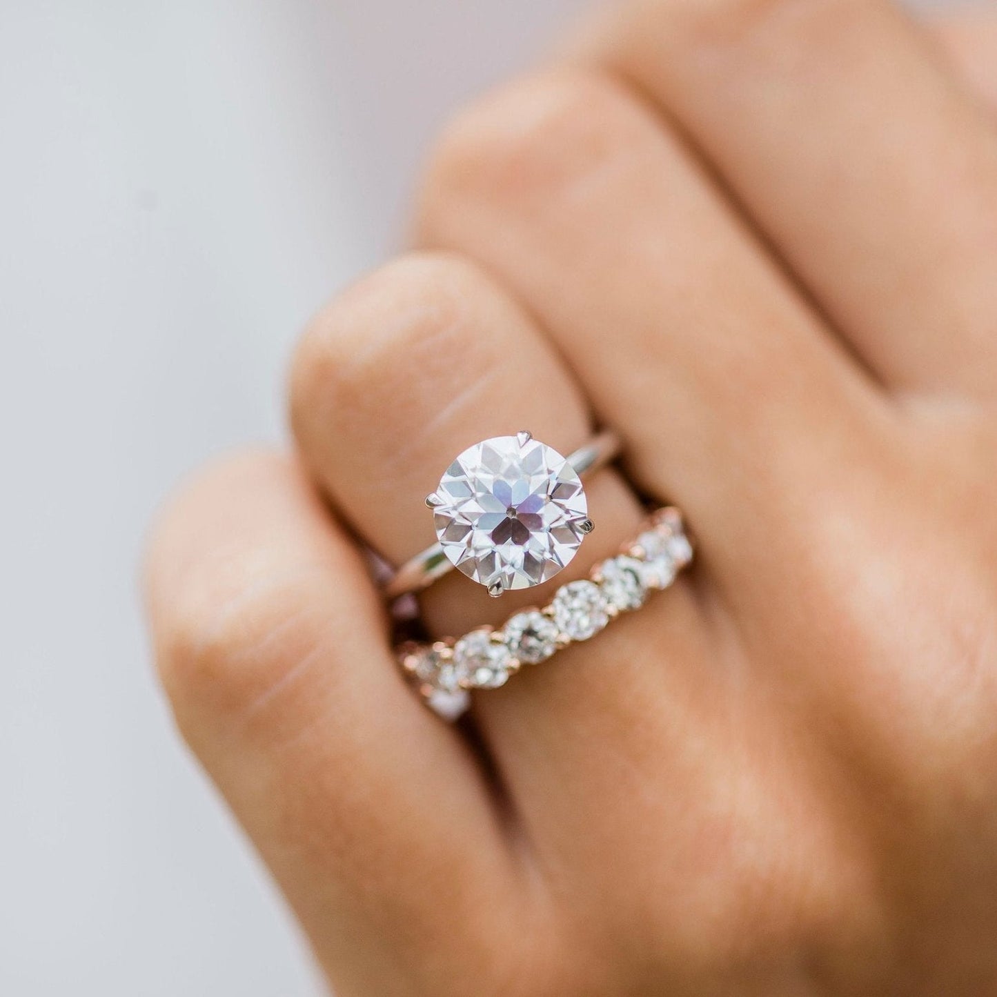 3 CT Round Solitaire Moissanite Engagement Ring