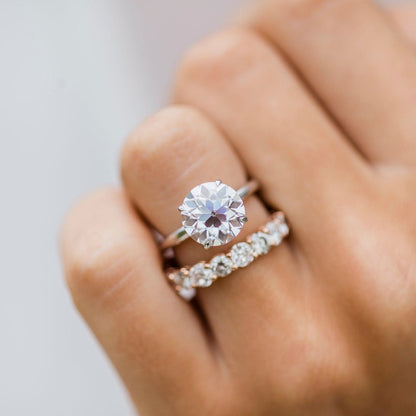 3 CT Round Solitaire Moissanite Engagement Ring