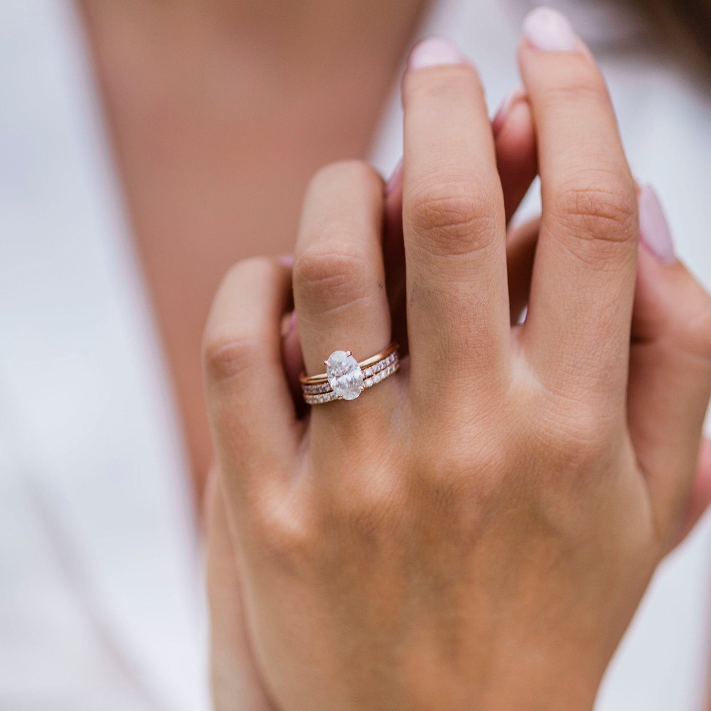1.85 CT Oval Solitaire Moissanite Engagement Ring