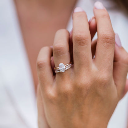 1.85 CT Oval Solitaire Moissanite Engagement Ring