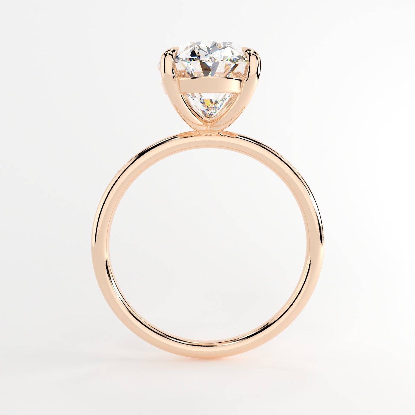4 CT Oval Solitaire Moissanite Engagement Ring